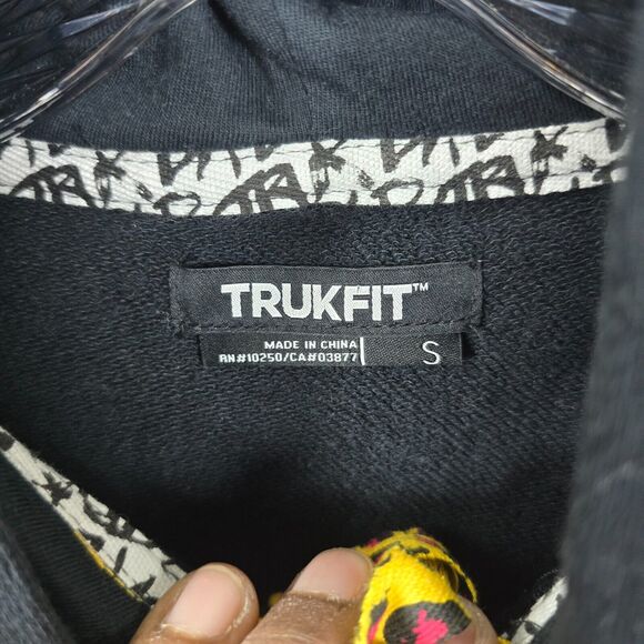 TRUKFIT Women's Black & Orange Full Zip Hoodie Sweatshirt Size S - Picture 7 of 11